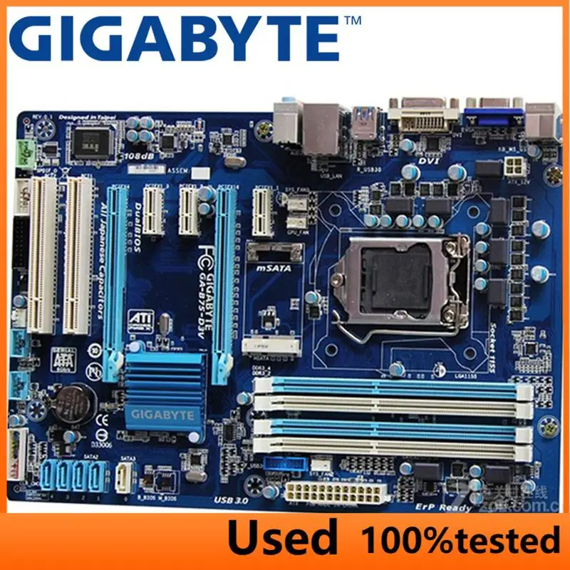 Go! GIGABYTE GA-B75-D3V Desktop Motherboard B75 Socket LGA 1155 i3 i5 i7 DDR3 32G ATX UEFI BIOS Original B75-D3V Used