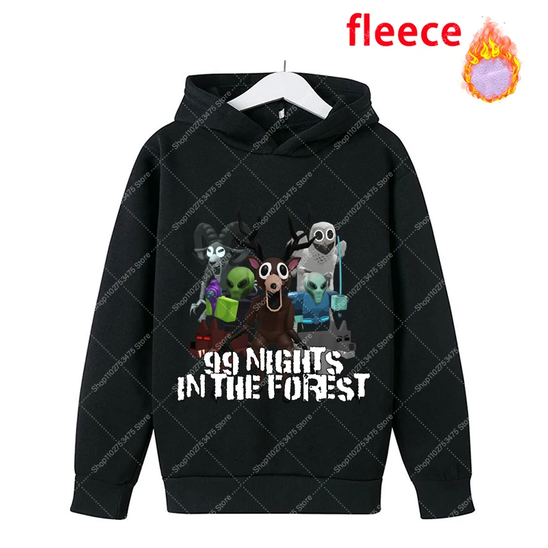 

Game 99 Nights in The Forest Boy Hoodies Children Anime Cute Pullover Winter Clothes Kids Long Sleeve Top Hooded Sweatshirt Gift