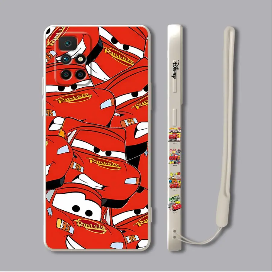 Чехол для Xiaomi Redmi 12C 9 8 A2 A3x 14C 10 A1 K40 K60 13C Soft Cover Lightning McQueen Disney