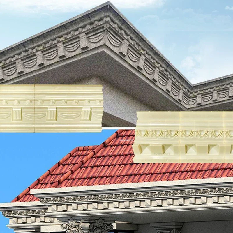 Modern Art Eaves Line Molds European Villa Eaves Line Household Roman Column Cornice Drip Line Exterior Wall Decoration Template