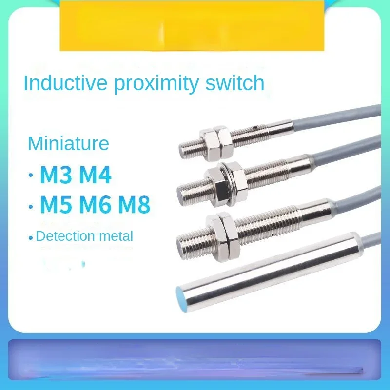 M3m4m5m6m8 Cylindrical Miniature Inductance Approach Switch Metal Sensor Three-Wire NPN