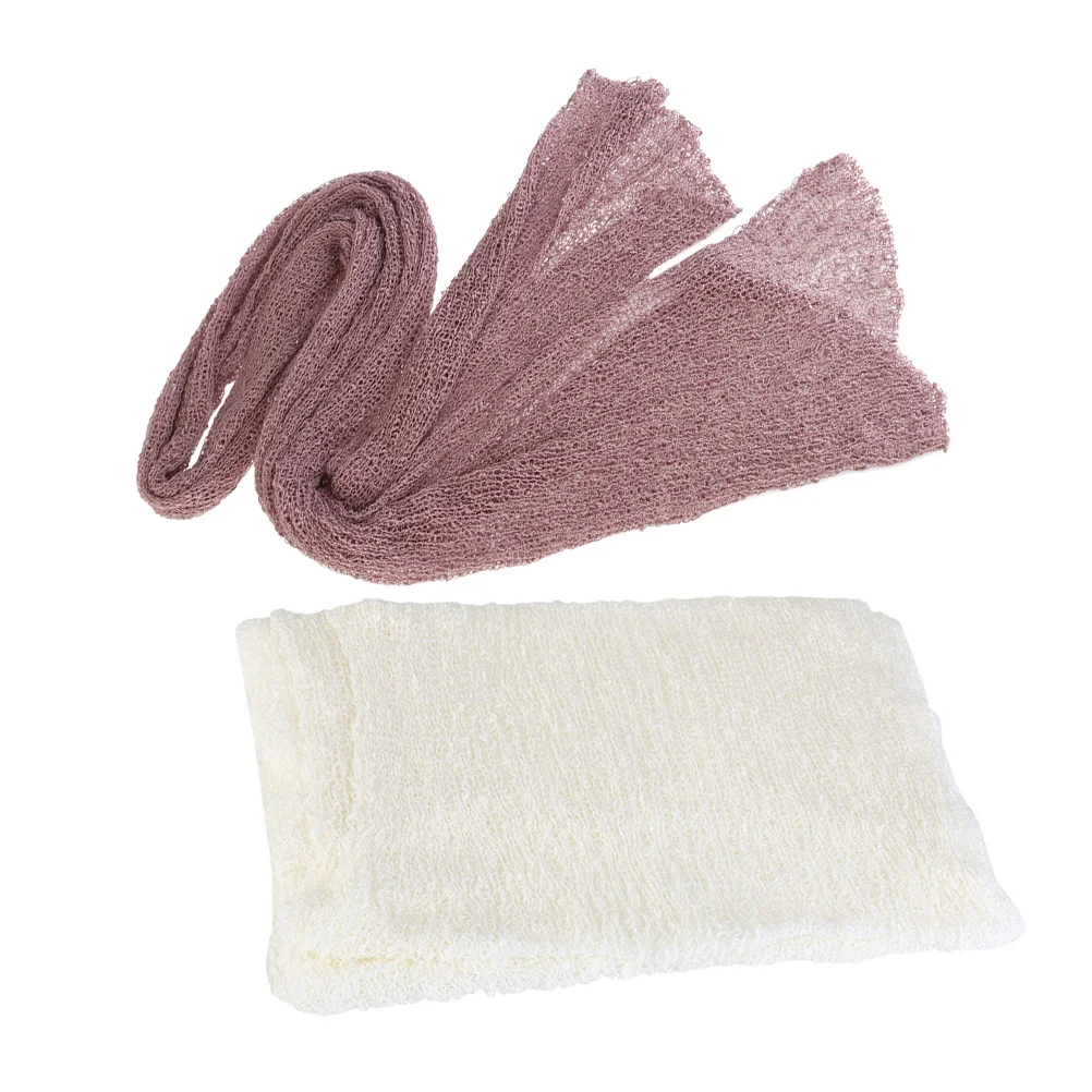 

2pcs Newborn Photography Props Soft Diy Stretch Wrap For Baby Photo Shoot Portable Infant Blanket Set - Newborn Props, Mini