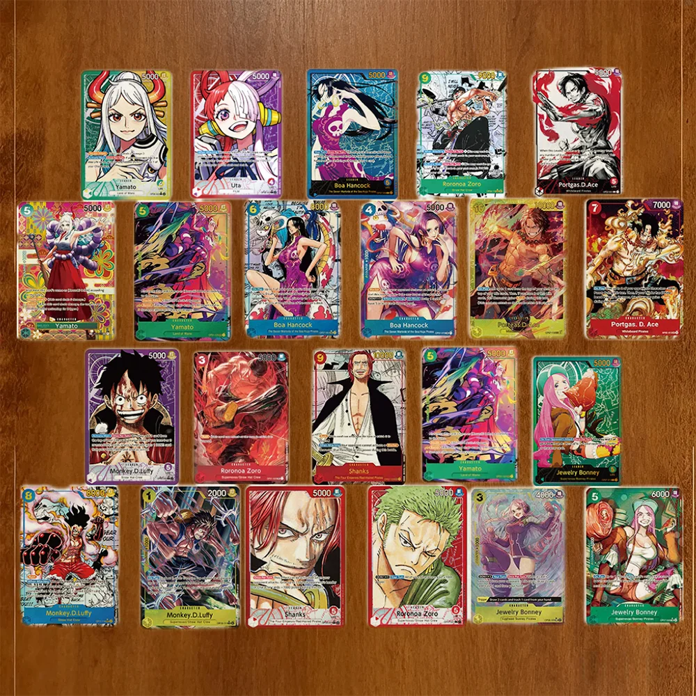 

One Piece 3PCS Deck Anime Cards OPCG English Game Nami Zoro D.Luffy High Quality Collection Cards