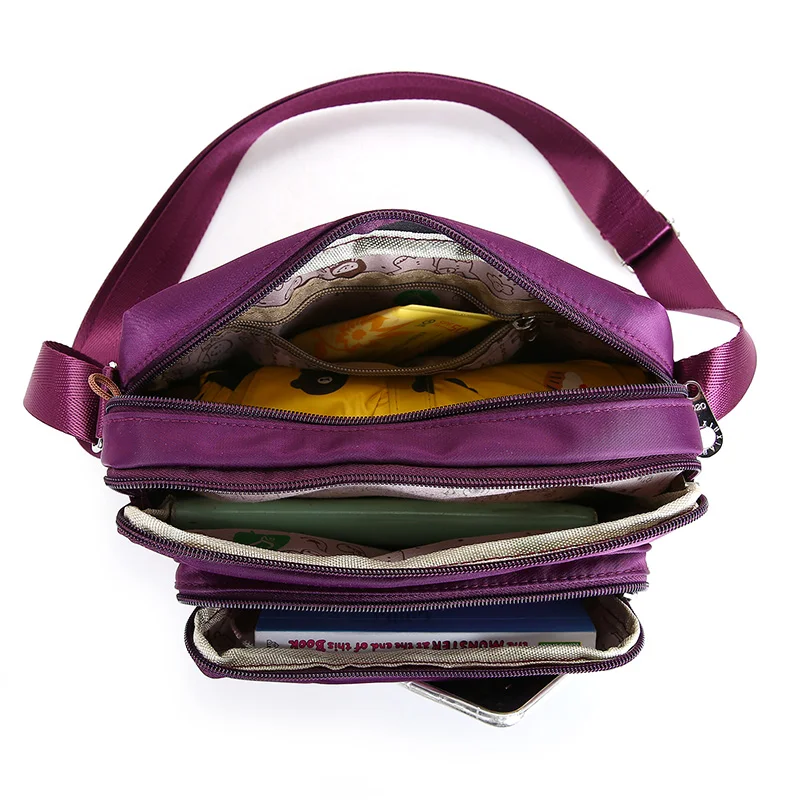 

Повседневная водонепроницаемая холщовая сумка из ткани быка для женщин, сумка через плечо для отдыха, спортивная сумка из мягкого полиэстера на молнии...