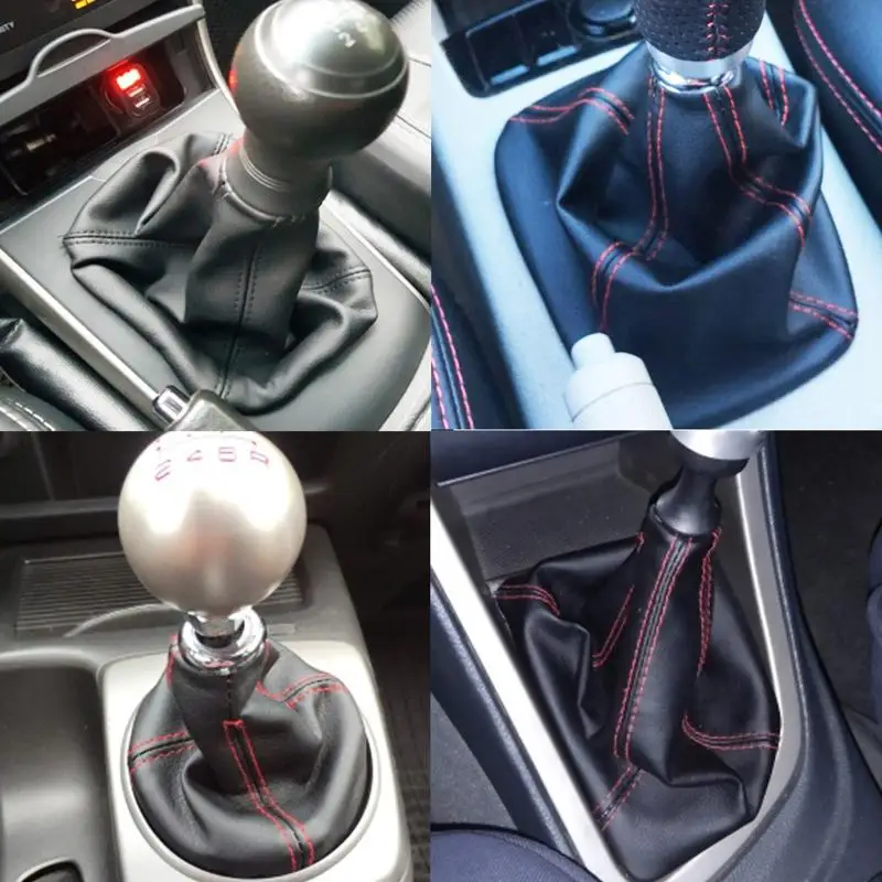 Multiple Styles Universal PU Leather Car: Gear Shift Collars Manual Stick Shifter Knob Boot