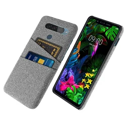 G8 ThinQ For LG G8 ThinQ Case Luxury Fabric Dual Card Phone Cover for LG G8s ThinQ LGG8 G 8 Cases Coque for LG G8S ThinQ Funda