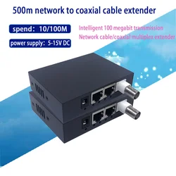 1 para 10/100M ip transmisja koncentryczna BNC do portu rj45 przedłużacz IP CCTV HD IP przedłużacz wideo EOC Ethernet Coaxia Extender 500m