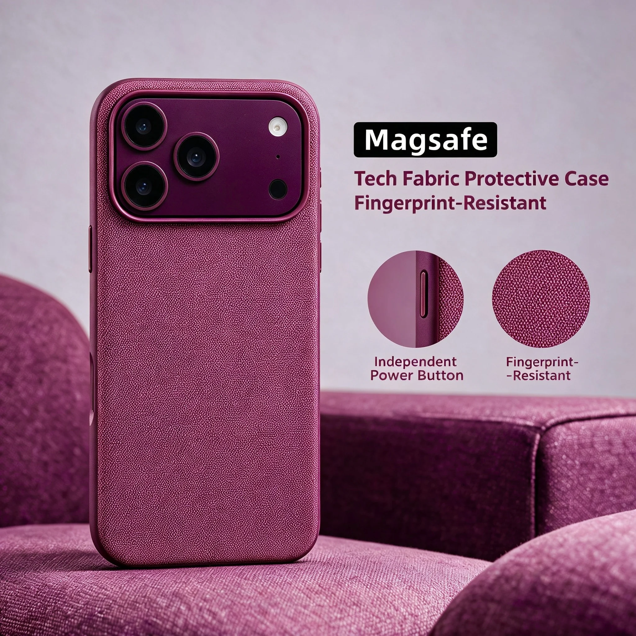 Luksusowa, matowa, technologicznie tkana obudowa kompatybilna z Magsafe do iPhone 18 17 Air 16 13 12 11 Pro Max 15 14 Plus, umożliwiająca bezprzewodowe ładowanie.