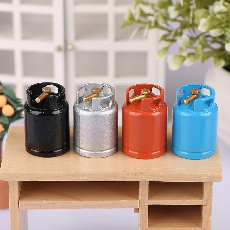 1/12 Dollhouse Imitated Metal Gas Tank Mini Kitchen Apparatus Dolls House Decoration Accessories