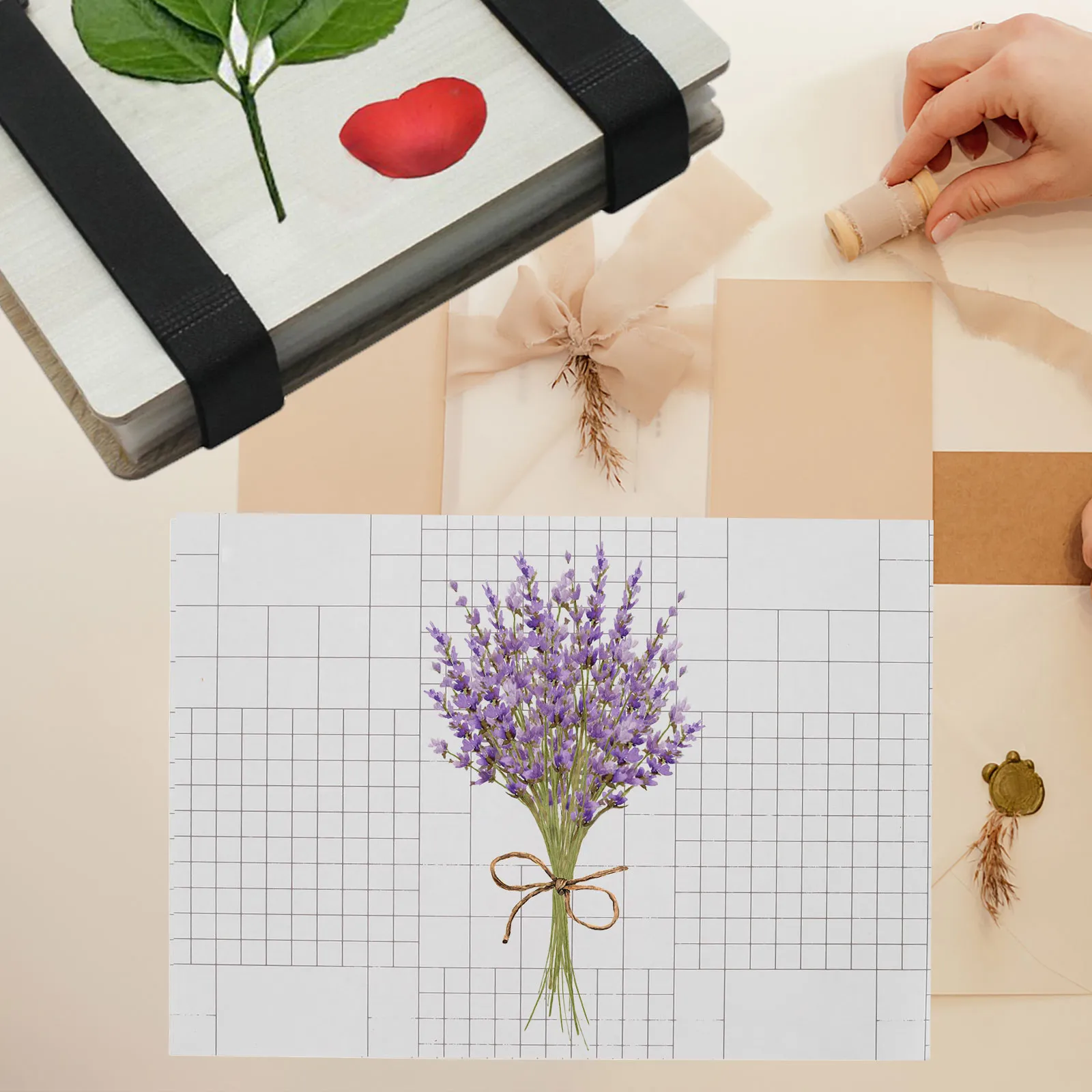 6Sheets Flower Pressing Laminate Sheet Long-Lasting Press Flower Refill Laminate Film Waterproof Protective DIY Floral Pressing