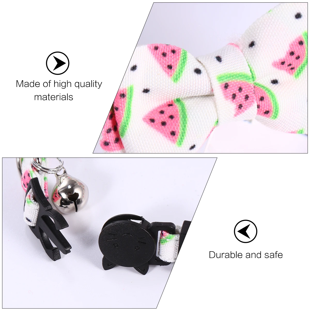 

Adjustable Pet Bell Collar Cat Necklace Fruit Pattern Comfortable Durable Supplies For Cats Small Pets Collar Cat Supplies Pet