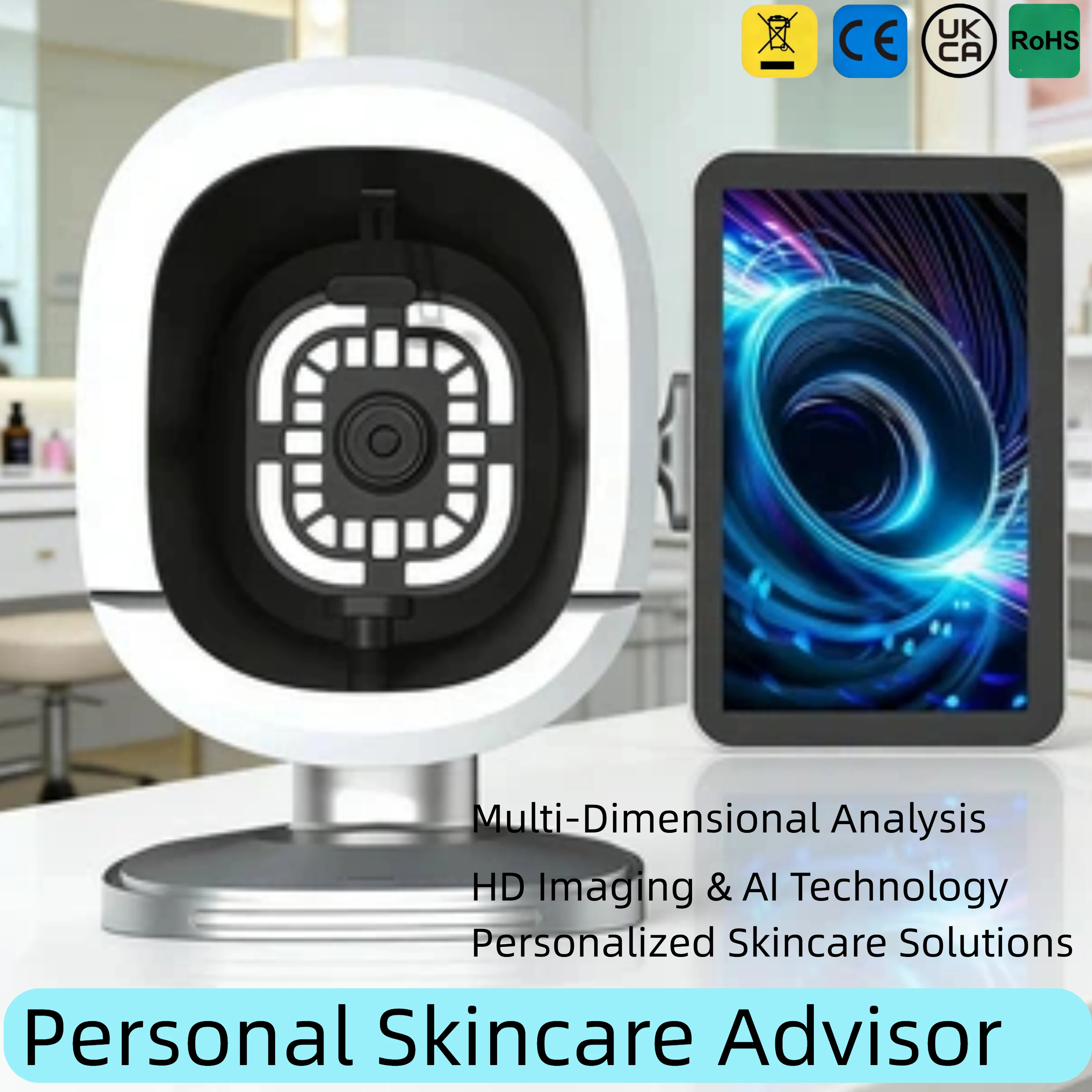 

3d Facial Skin Analyzer Machine 15.6 Inch Ai 8 Light Spectrum Scanner Analysis For Business Beauty Skin Diagnosis Device Machine