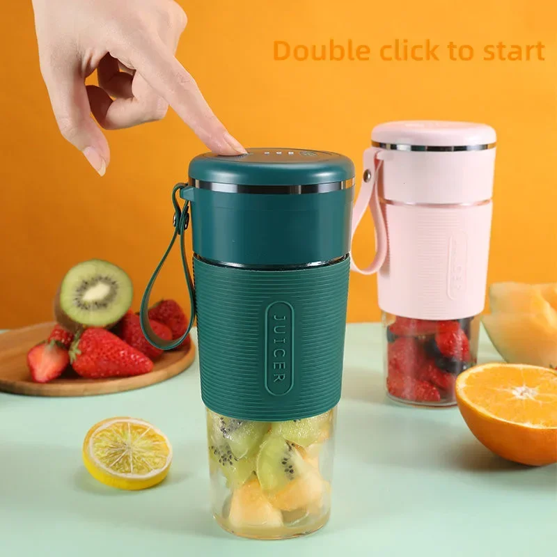 Portable Juicer Usb Rechargeable Wireless Mini Smoothie Blender Mixer Fruit Juice Maker Electric Juicer Machine Glass Cup