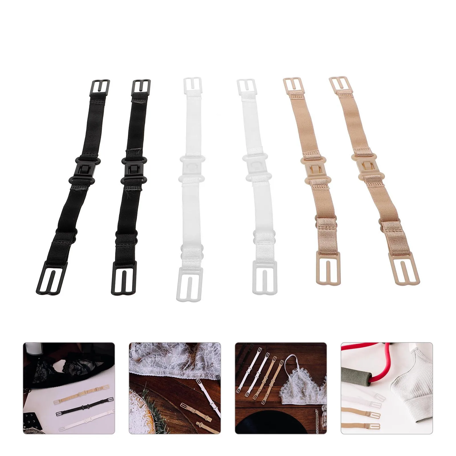 6 шт., нескользящие бретели с пряжкой на плечо, регулируемые ремни для нижнего белья, разноцветные сменные ремни для спортивных упражнений для женщин