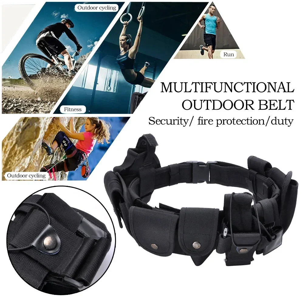 Tactical Duty Belt Security Belts Training Duty Security Guard Utility Kit Duty Belt with Pouch Set