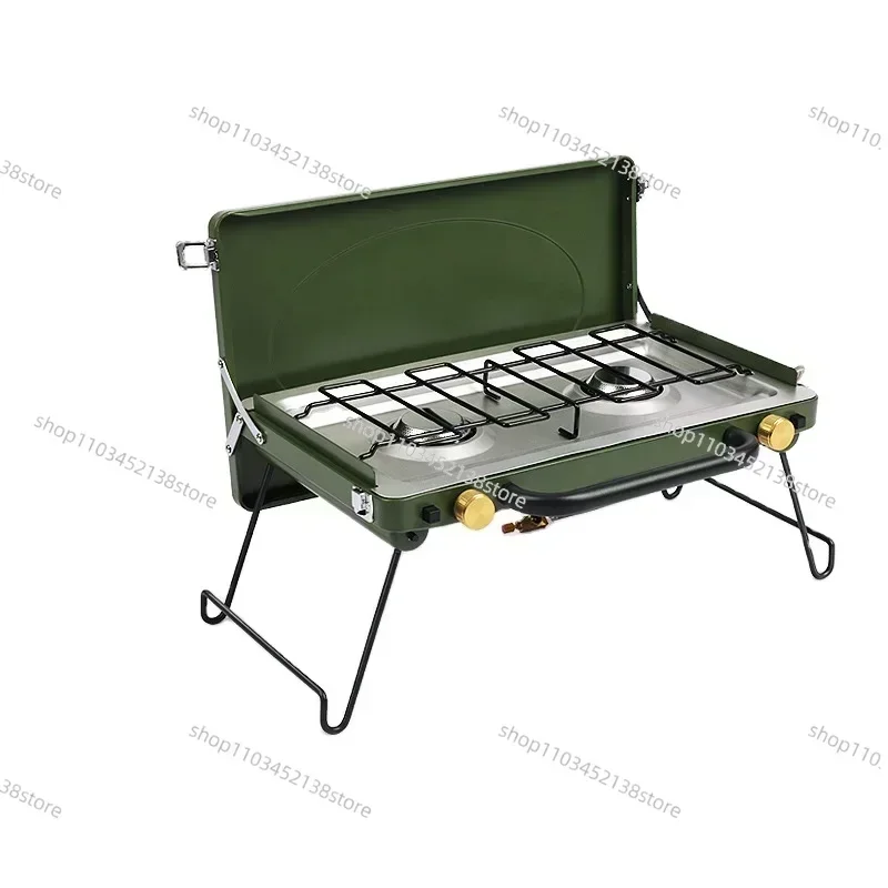 

3500W Portable Cassette Two Furnace Heads Outdoor Gas Burner,Camping Gas Stove, High Firepower Two Cooking Gas Stove for Camp