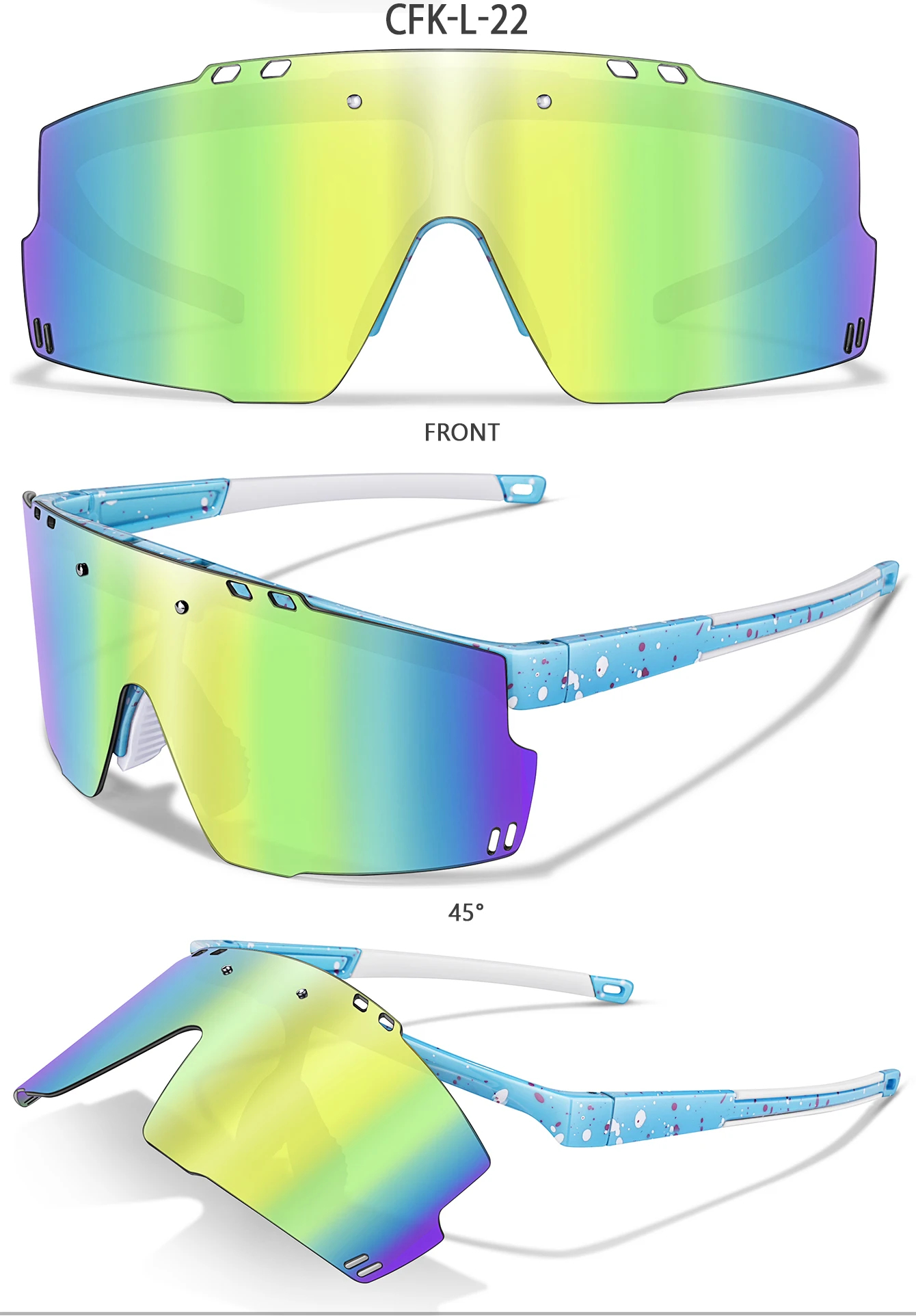 Flip Auf Sonnenbrille Winddicht Brillen Männer Frauen Outdoor Sport Radfahren Laufen Reiten Party MTB Fahrrad Brille UV400 – Detail 12