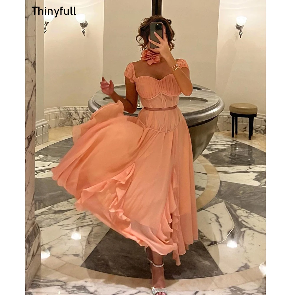 

Thinyfull Saudi Arabia Women Prom Dresses A-line Sweetheart Off Shoulder Evening Party Dresses Long Formal Occasion Dresses