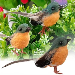 1PC Lifelike Artificial Bird Model Home Decoration Multicolor Little Bird DIY Feather Foam Vivid Feather Bird Outdoor Indoor