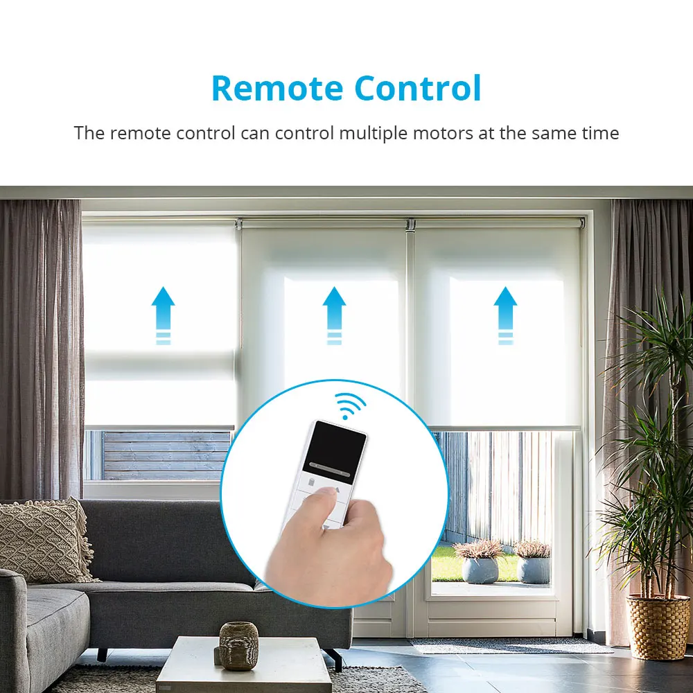 Zemismart Tuya WiFi Electric Roller Shade Motor RF Remote Control for 30mm 37mm Tube Motorized Shutter Engine 110 240V