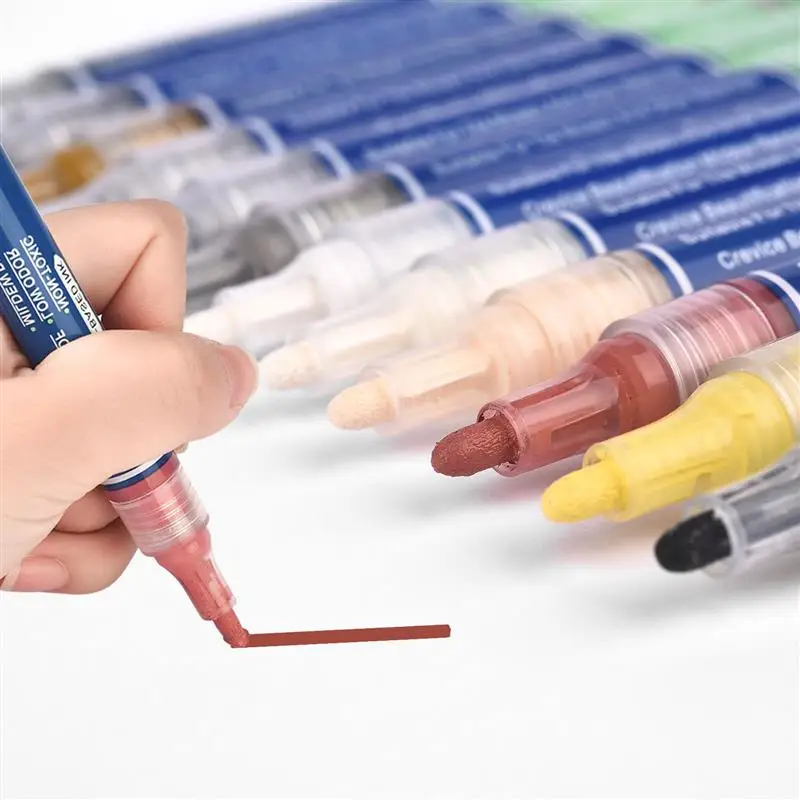 Tile Grout Pens White Waterproof Tile Marker Grout Pen Wall Seam Pen For Tiles Floor Bathroom Decontamination Seam Repair Tools