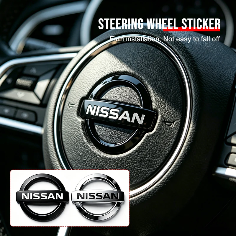 Car Steering Wheel Sticker Emblem Decal Badge Decoration Car Logo Decal for Nissan Nismo GTR J10 Note Armada Pathfinder Hub Caps