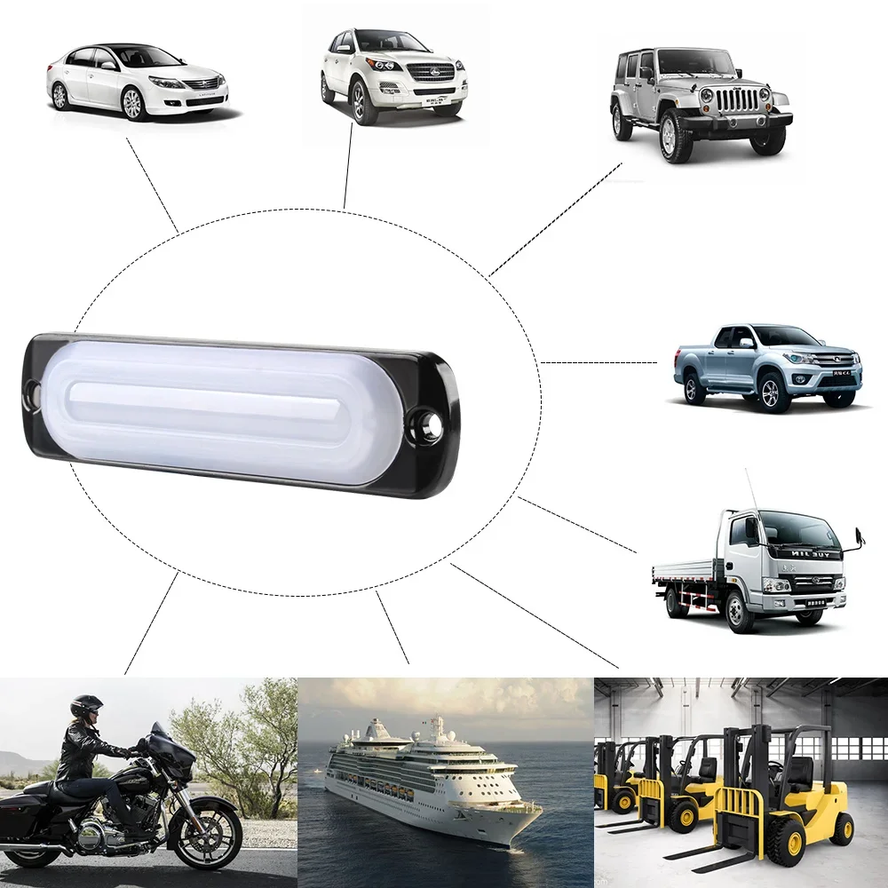6 LED رقيقة جدا سيارة مصبغة مصباح إشارة مقاوم للماء مصباح تحذير الطوارئ led مقطورة مصباح شاحنة وقوف السيارات مصباح إشارة Sidelight #5
