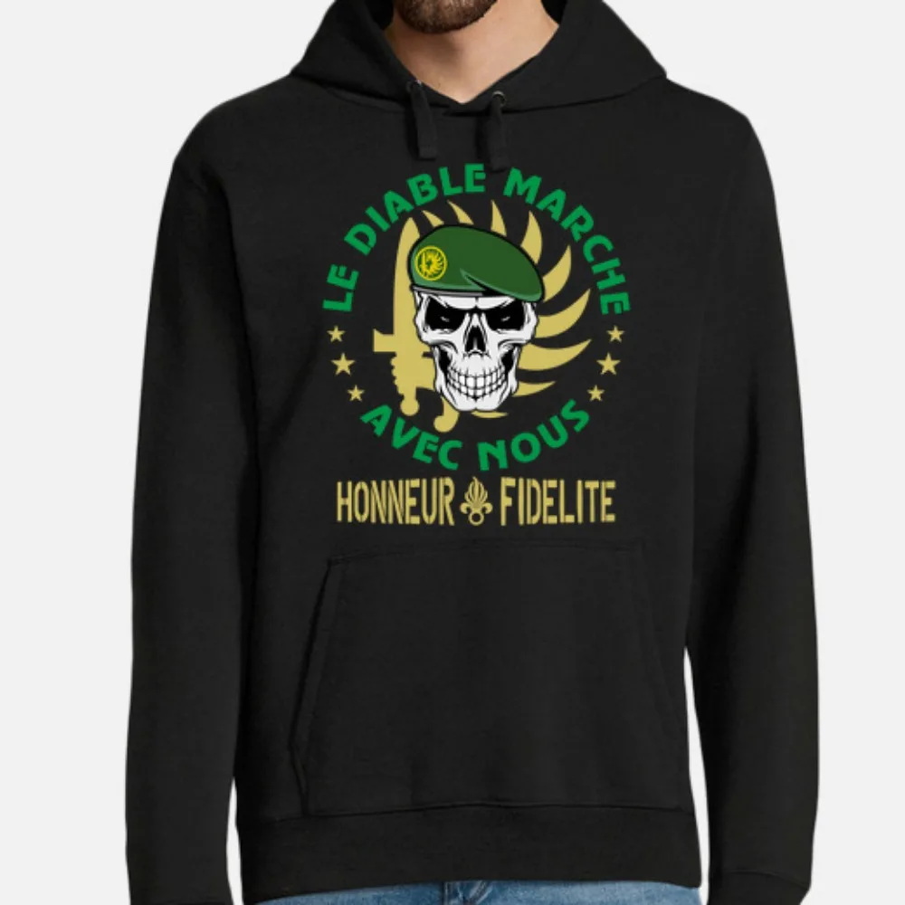 French Legión Extranjera Special Force Men Sweatshirt Casual 100% Cotton Autumn and Winter Hoodie