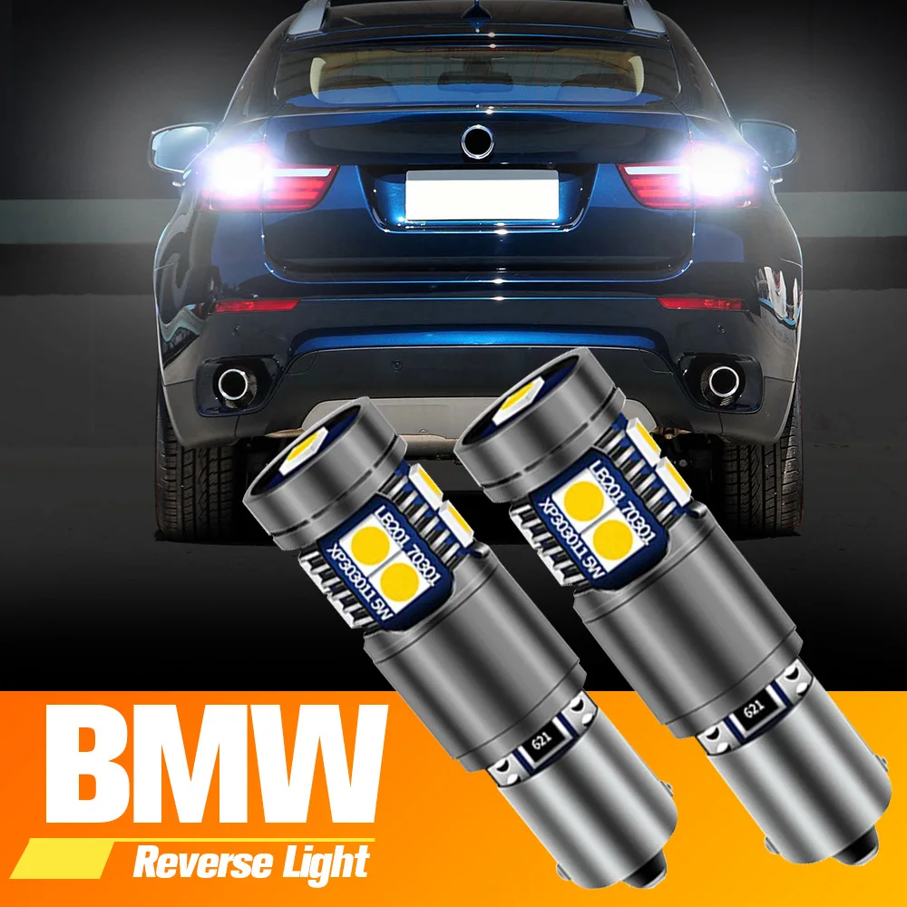 

2pcs LED Backup Light Blub Reverse Lamp H21W BAY9S 64136 Canbus For BMW F30 F80 F31 G30 F90 F11 G31 E61 X3 G01 F97 X6 E71 E72