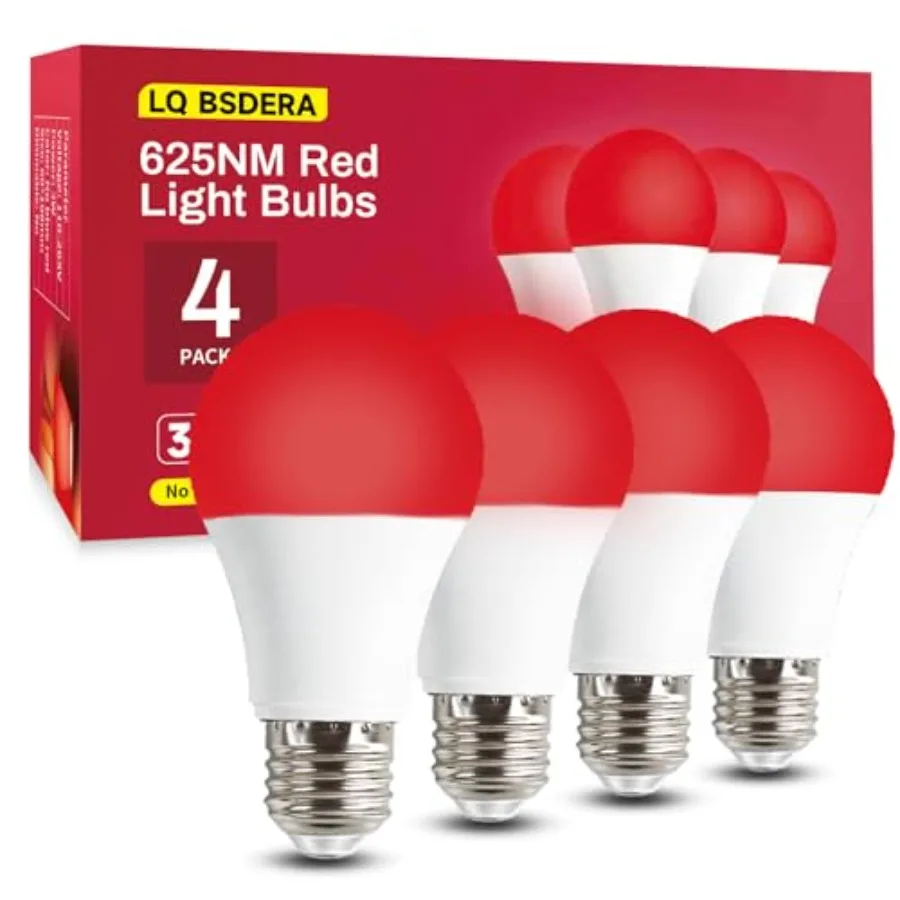 

625nm Light Bulbs for Sleep, 3W 100% Blue Light Block Light Bulbs that Mimics the Natural Tones of Sunset, Promote Melatonin Pr