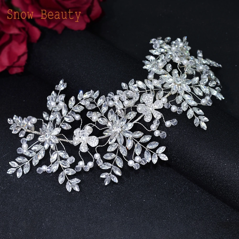 

DZ003 Rhinestone Wedding Tiara Bridal Crown Bride Headdresses Handmade Hair Jewelry Pageant Hair Accessories Women Headwear