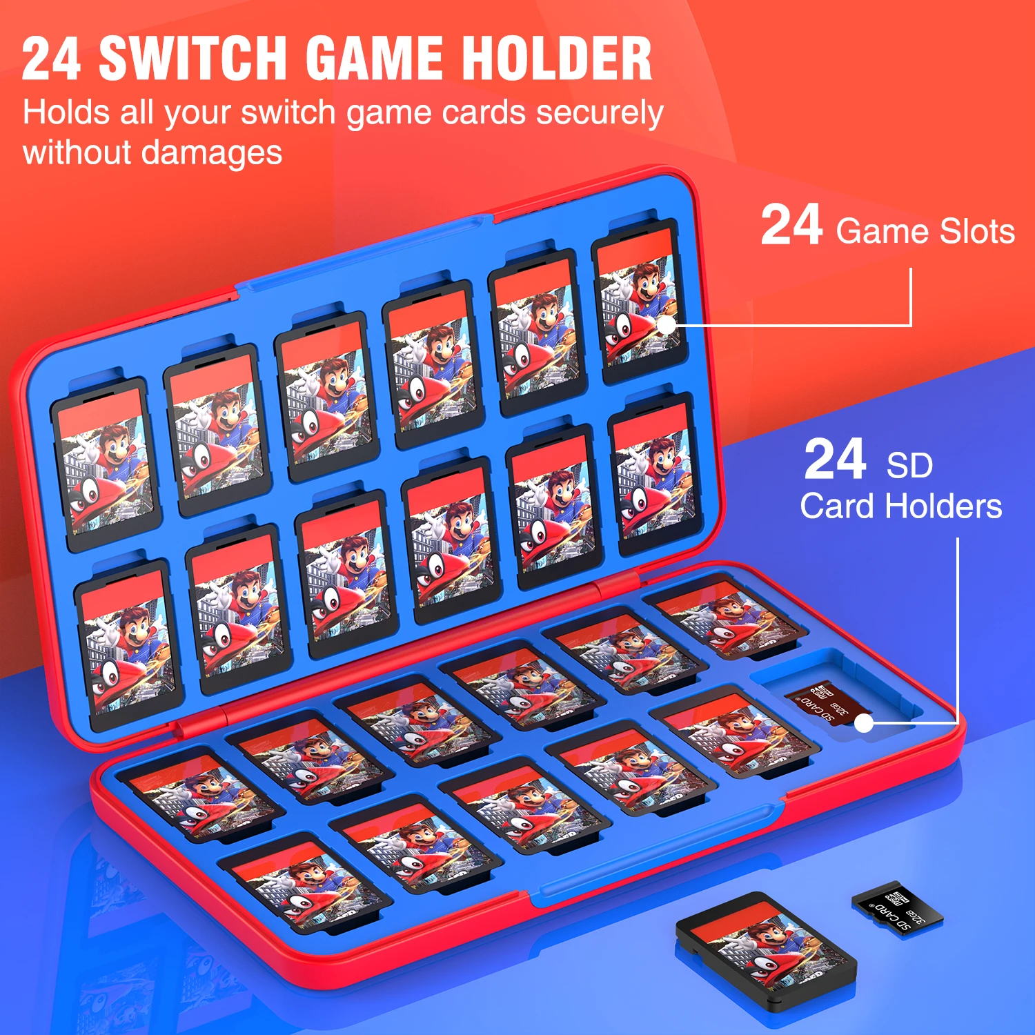 24 in 1 Storage Game Cards Case For Nintendo Switch/Switch OLED/Switch Lite Portable Waterproof Case For Switch Accessories