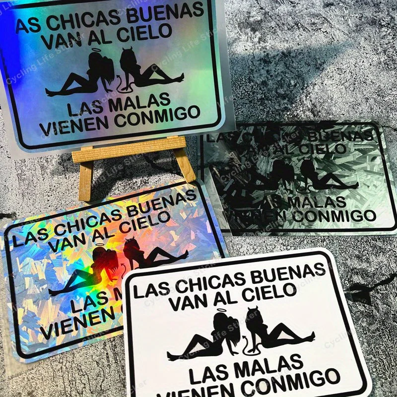 

"Good Girls Go to Heaven Bad Girls Ride with Me Sticker Angel Devil Decal Waterproof Vinyl for Car Motorcycle Bumper Trunk"