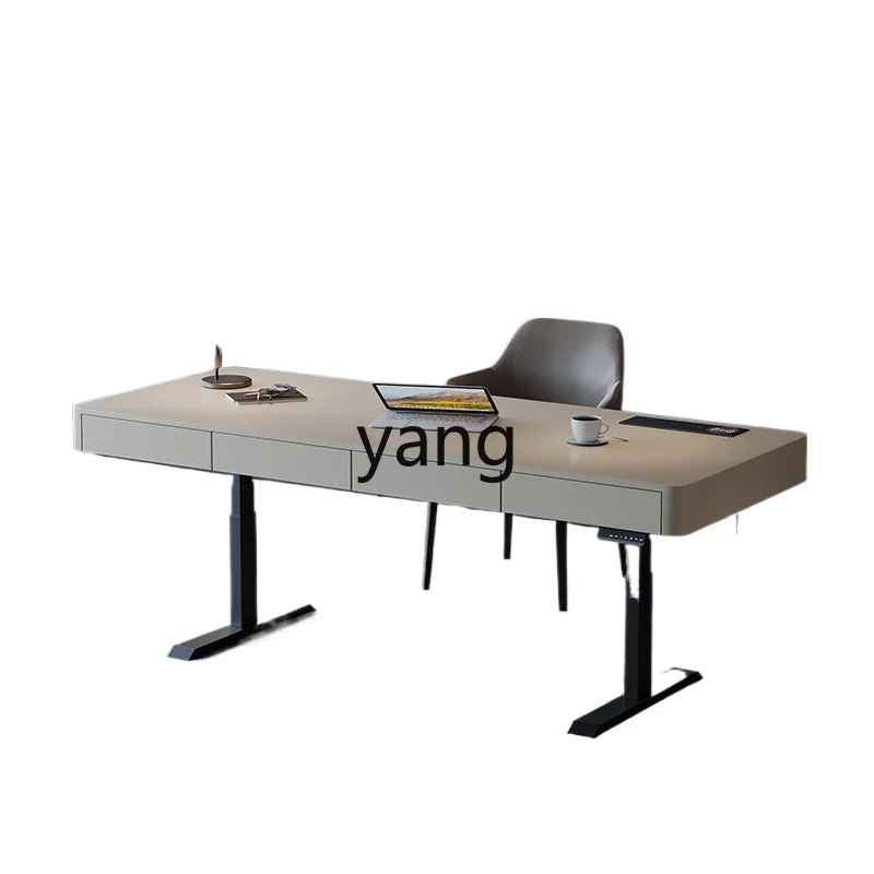 LMM light luxury advanced sense solid wood intelligent electric lifting table