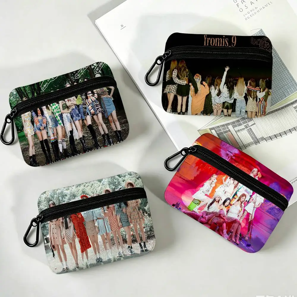 Fromis_9 Kpop Girl Daily Carry Oxford Fabric Small Coin Purse Multi-use Storage Pouch For Keys Cards Coins