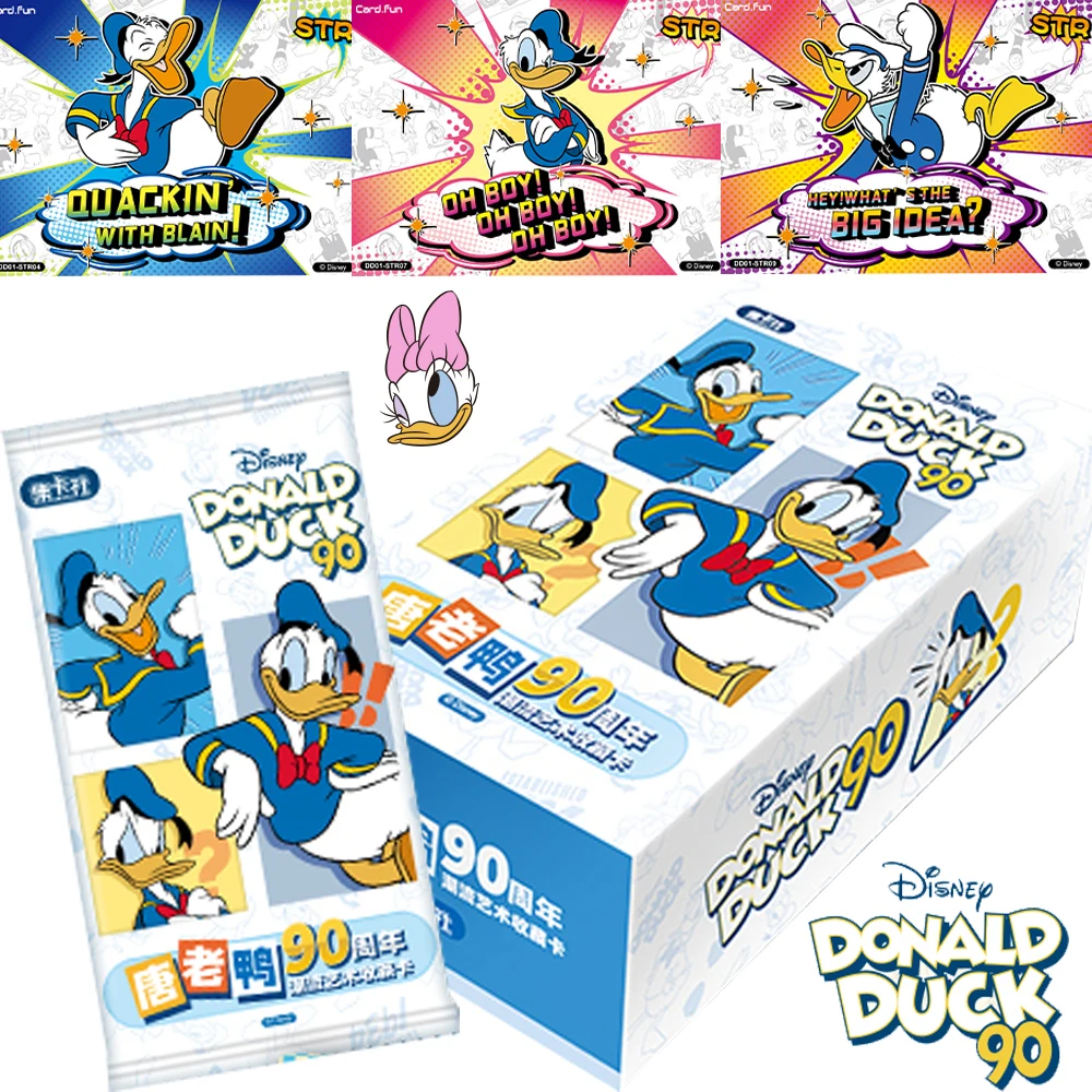 

Genuine Card Fun Donald Duck Collection Cards Disney Cartoon Characters 90th Anniversary Time Treasure Cards Kids Favorite Gifts