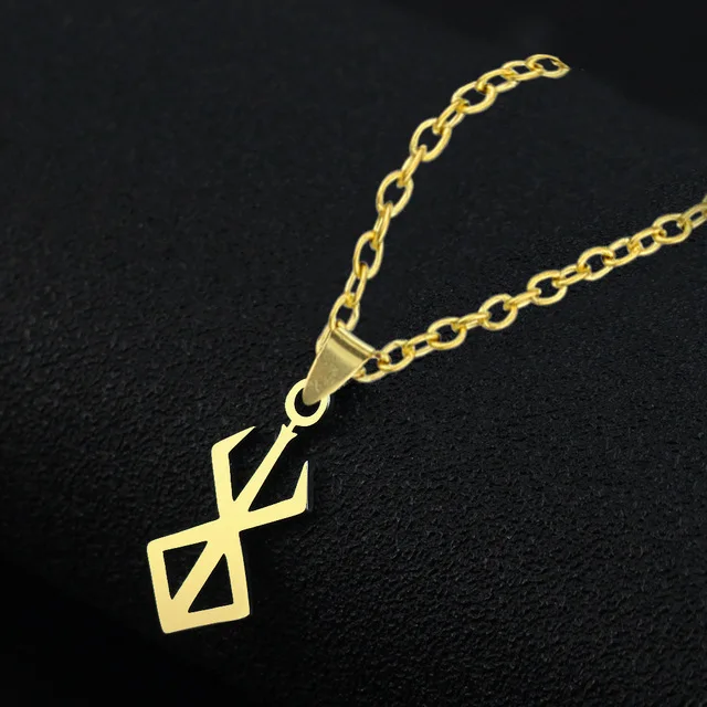 New Anime Berserker Symbol Pendant Necklace - Creative Cartoon Collection Halloween Cosplay Jewelry Accessory for Men And Women