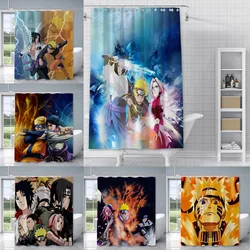 Anime N-Narutos Shower Curtain Waterproof Polyester Fabric Paint Colorful Bath Curtains Home Bathroom Decor Curtain With Hook