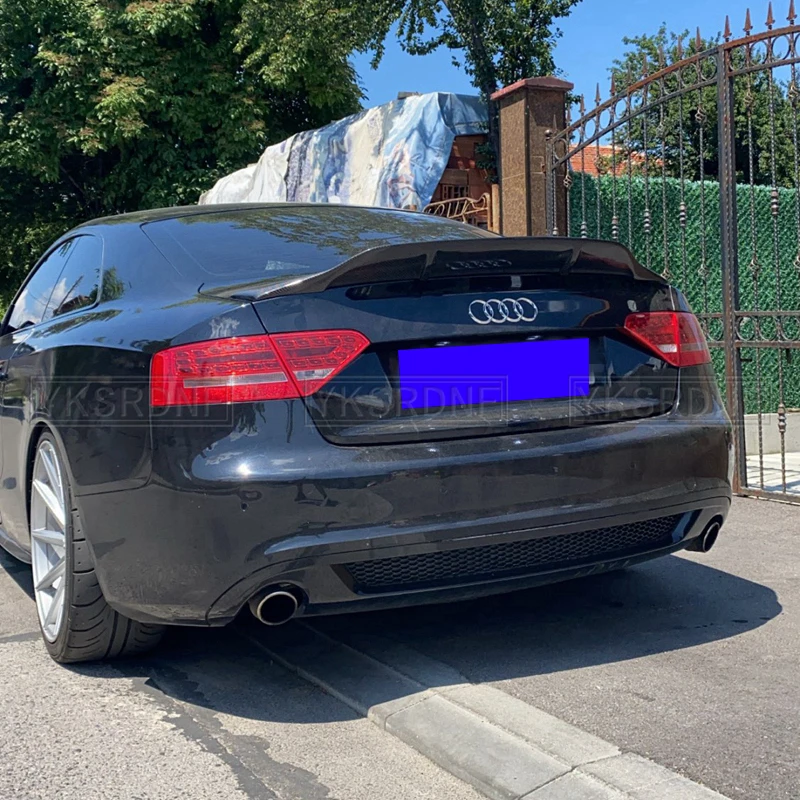 Per Audi A5 spoiler posteriore in fibra di carbonio 4 porte e 2 porte coupe 2009 - 2016 coperchio del bagagliaio stile R