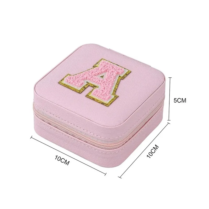 Creative Jewelry Storage Box 26 Initials Customized Personalized Organizer Case Potable Earrings Necklaces Display Stand Gifts