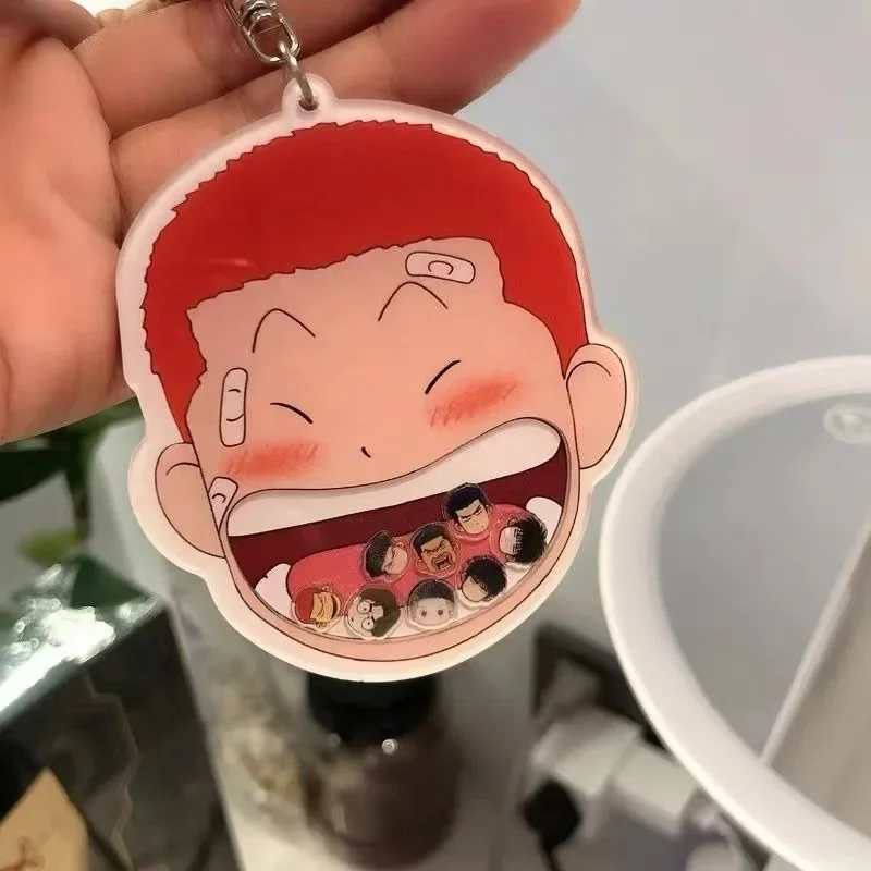 Slam Dunk anime cartoon cute Sakuragi Hanamichi rocker keychain creative personality kawaii bag pendant accessories holiday gift