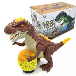 New Electric Walking Dinosaur Toys Kids Walk Sounds Animals Model Toys with Music Light Dinosaur egg for Children