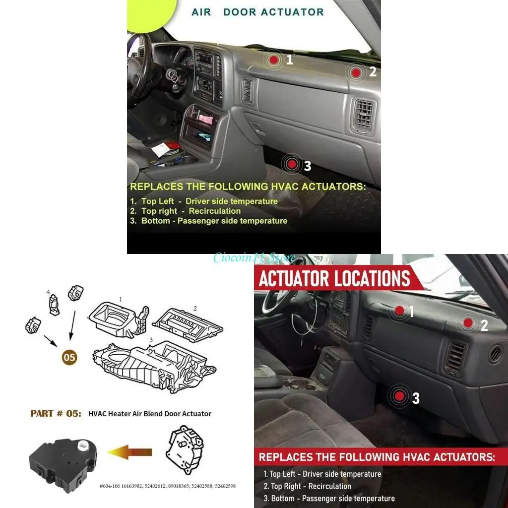 

Y1UB Automobile Conditionling Damper привод для 1500 2500 3500 заменяет 89018365, 604-106, 52402588
