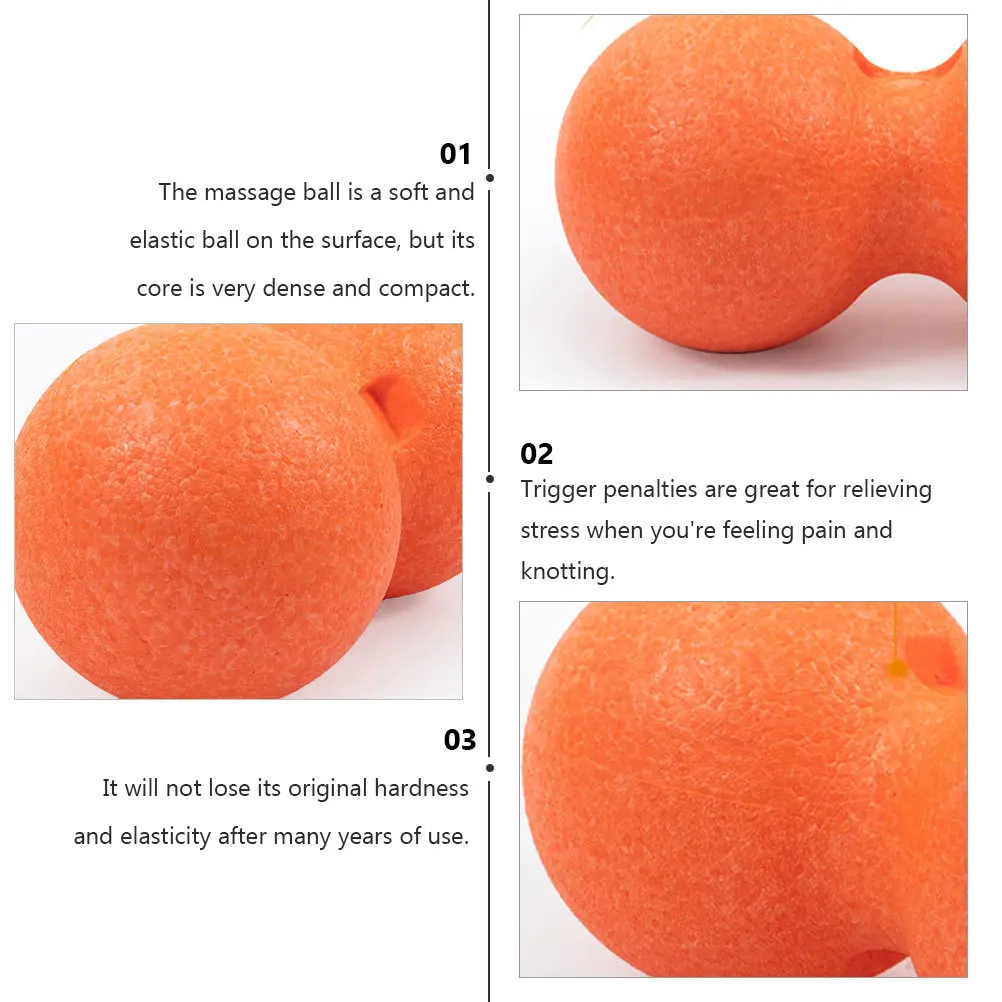 

1pc Peanut Shaped Massage Ball Anti-Slip Dense Core For Muscle Relaxation Trigger Point Therapy Spine Mobility Fitness