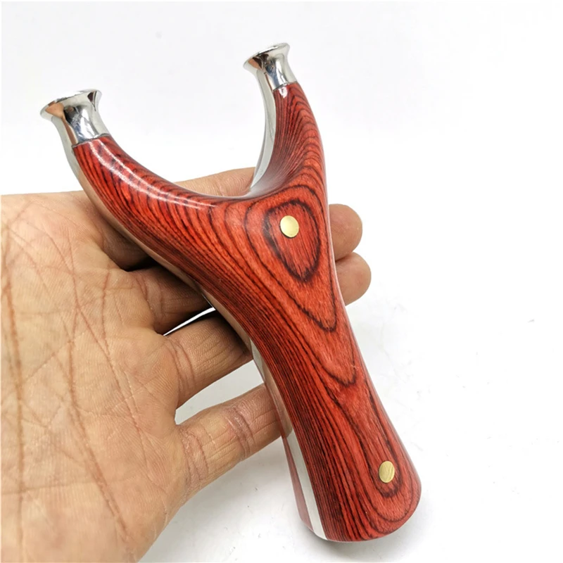 

Wooden Outdoor Competitive Hunting Slingshot Simple Catapult Using Flat Leather Rubber Band CNC Processing Technology