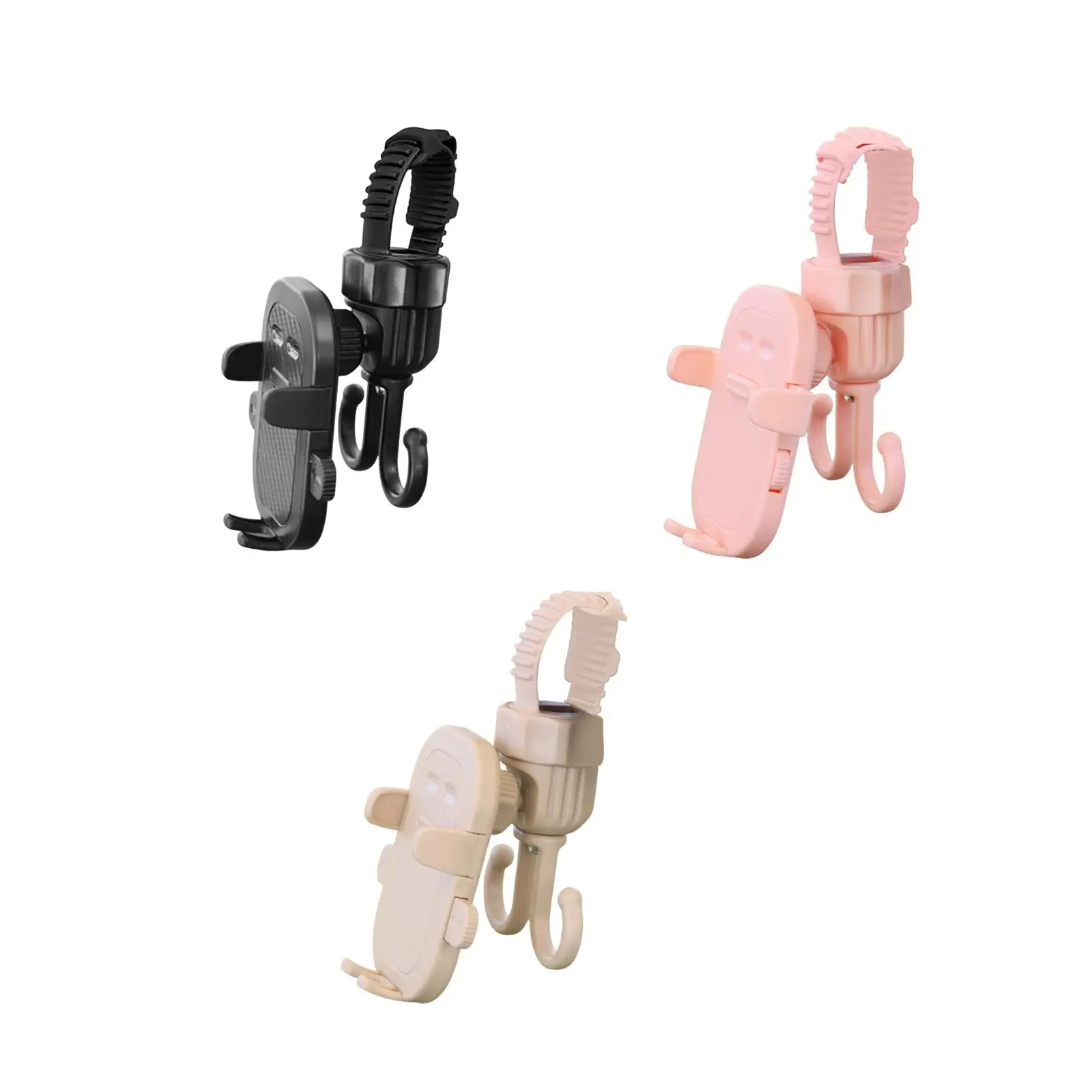 

Крючок для хранения коляски, 360° ° Вращение, универсальный органайзер для хранения, держатель для телефона в коляске для кошельков, подвесная сумка