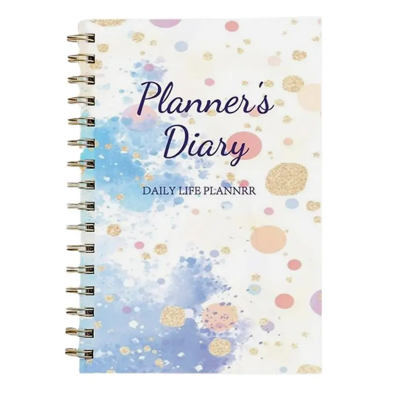 Financial Ledger Book 2025 Spiral Agenda Budget Notepad Smooth Writing Planning Tool For Work Travel Notes Homework Study