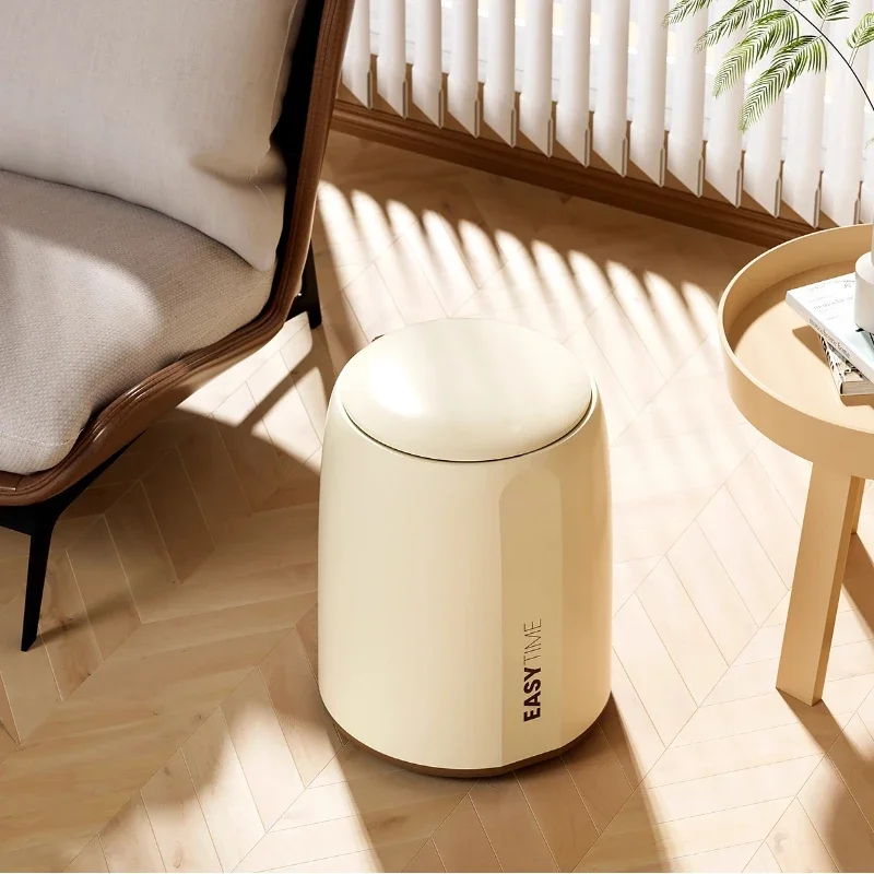 value indoor cream wind Garbage bag holder Food waste Trash can household living room kitchen bathroom with cover large capacity