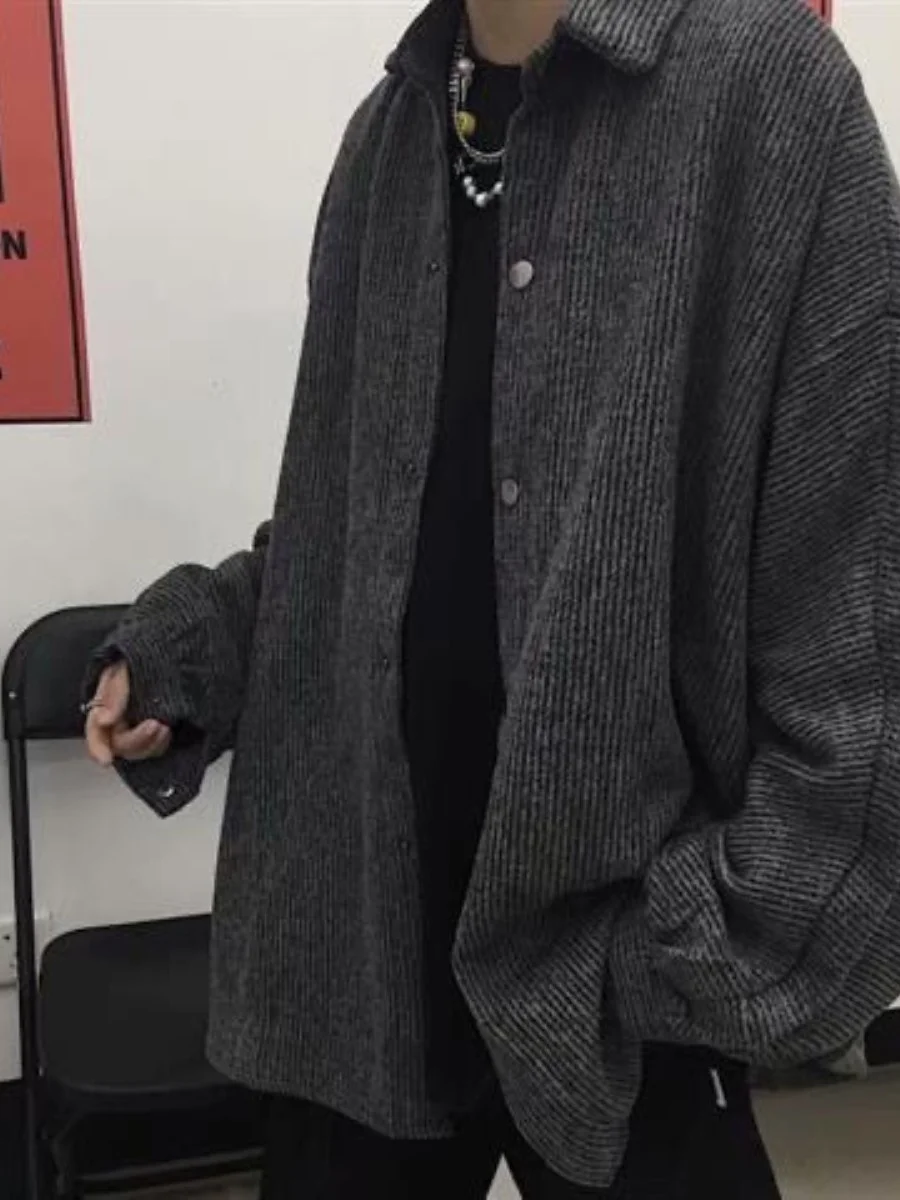 

Sli Men's Woolen Jaet Trendy Autumn Winter Outerwear Haome Loose Fit Coat with Fur Collar Warmth And Faion