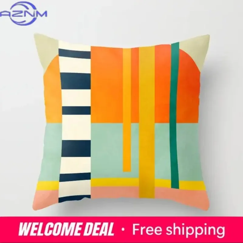 decorative Home pillow case Cushion covers 45*45 nordic 40*40 40x40cm 50x50cm Pink Red Morandi Geometric Abstraction 45x45 60*60